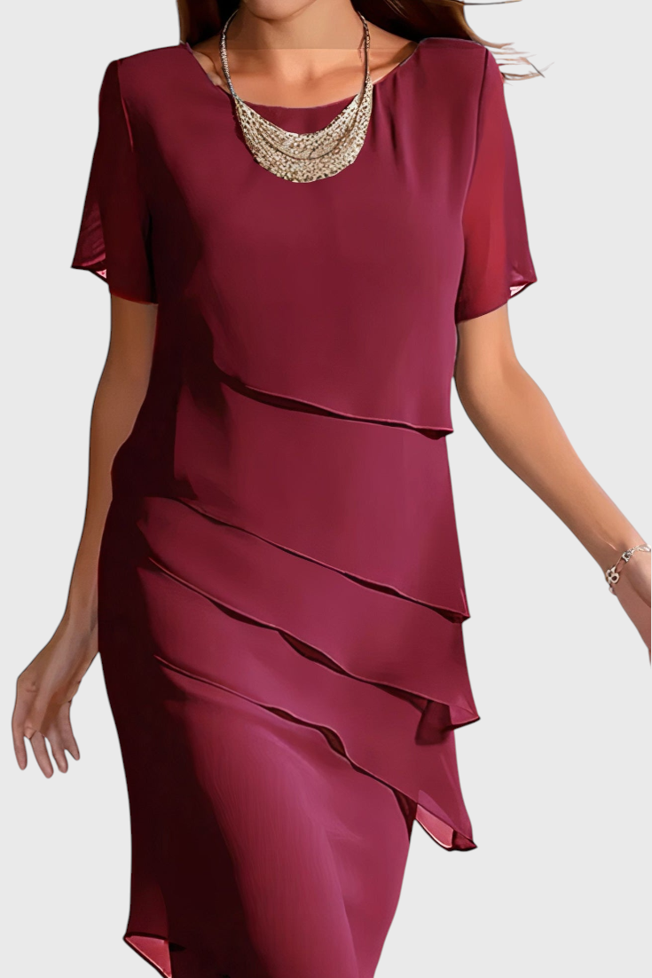 Mia Abito in chiffon con Frange