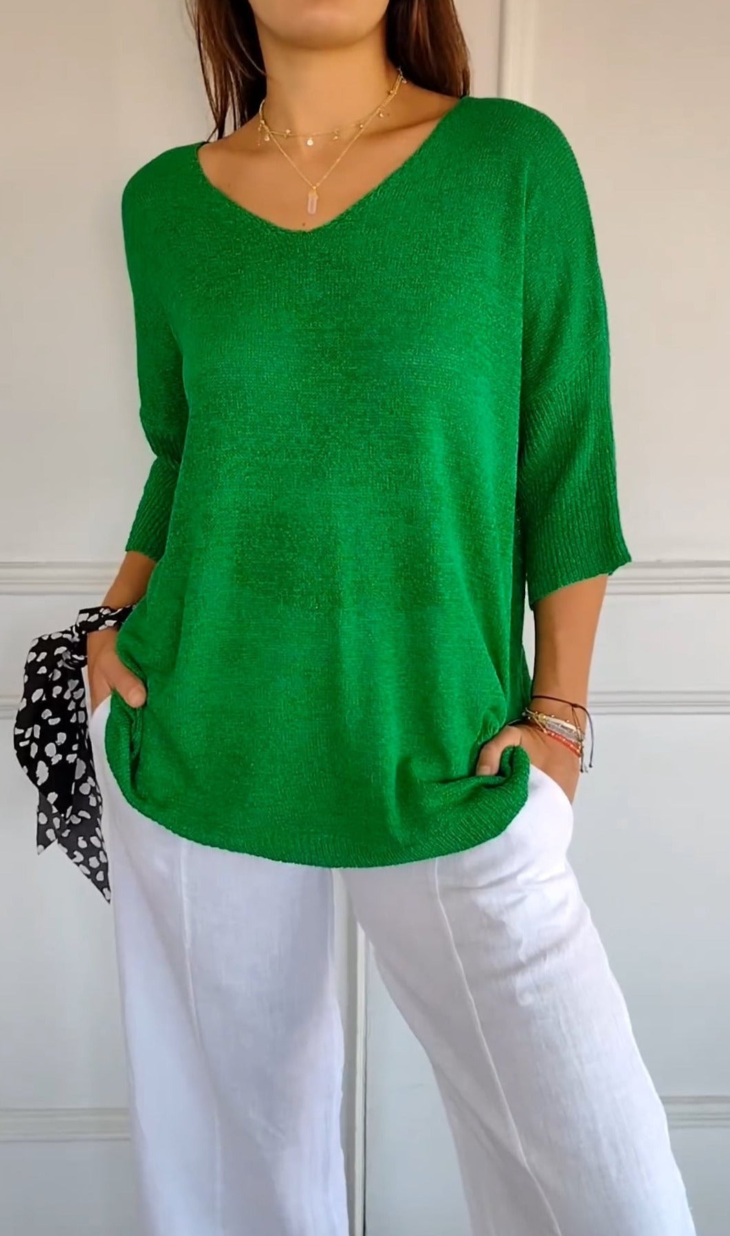 Top di Primavera con scollo a V