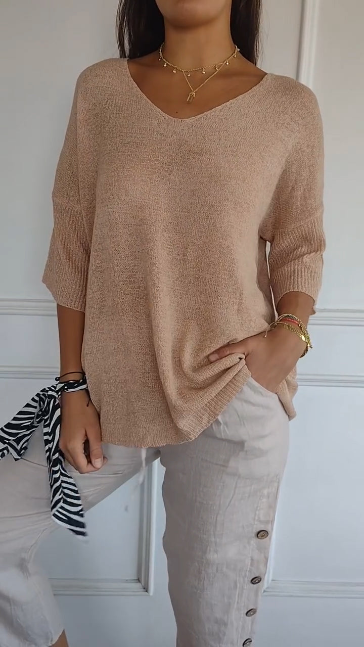 Top Primaveral con scollo a V
