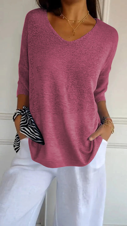 Top Primaveral con scollo a V