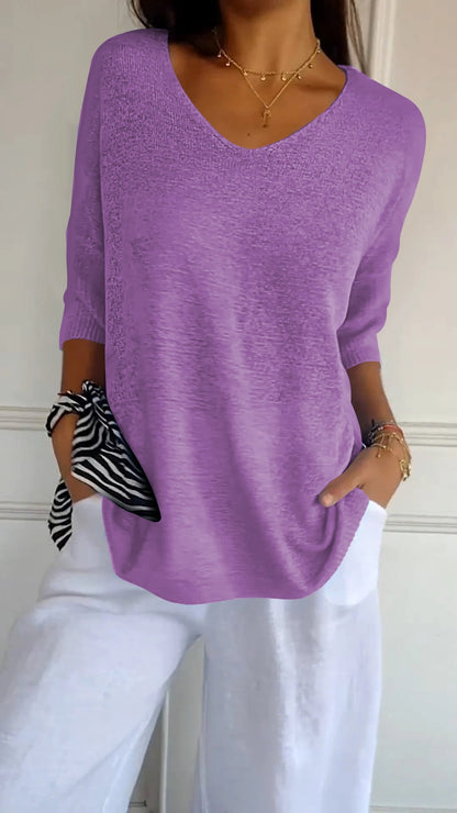 Top di Primavera con scollo a V