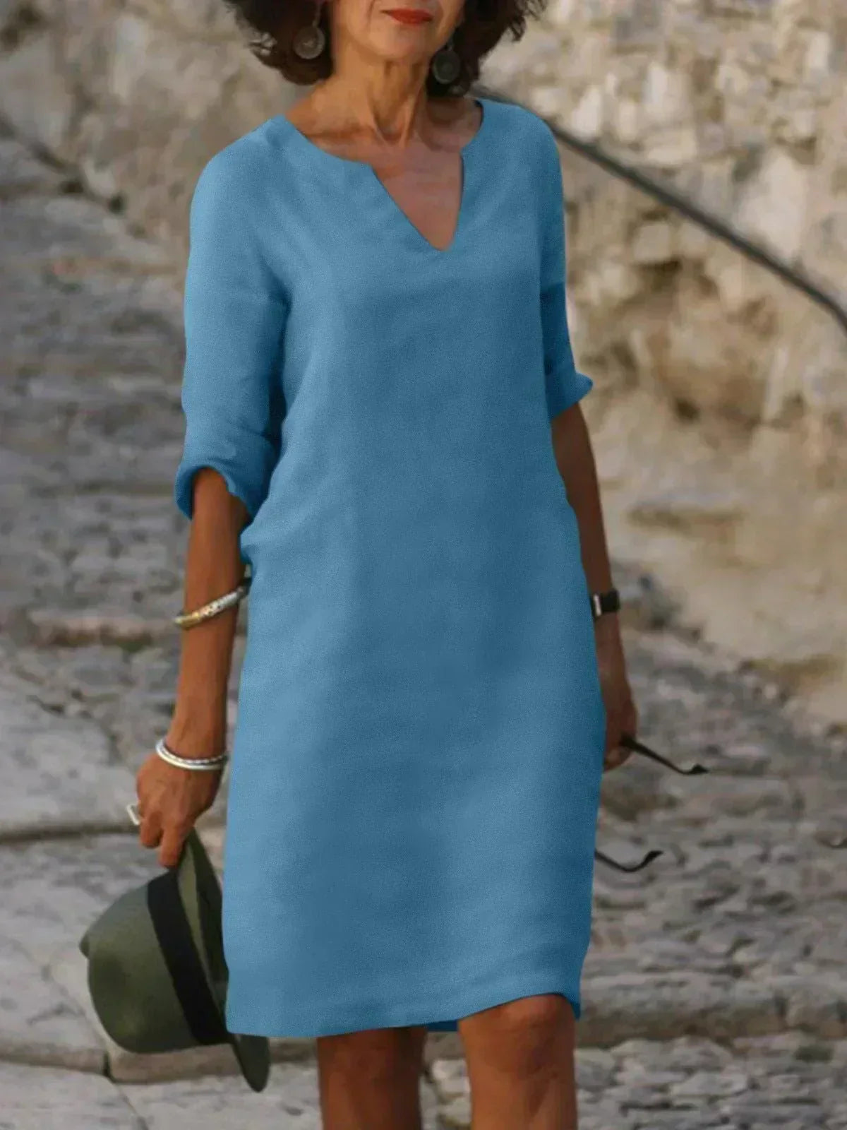 Sophia | Abito Midi Casual con scollo a V