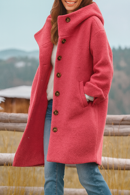 Kaia - Cappotto Casual con cappuccio Stiloso
