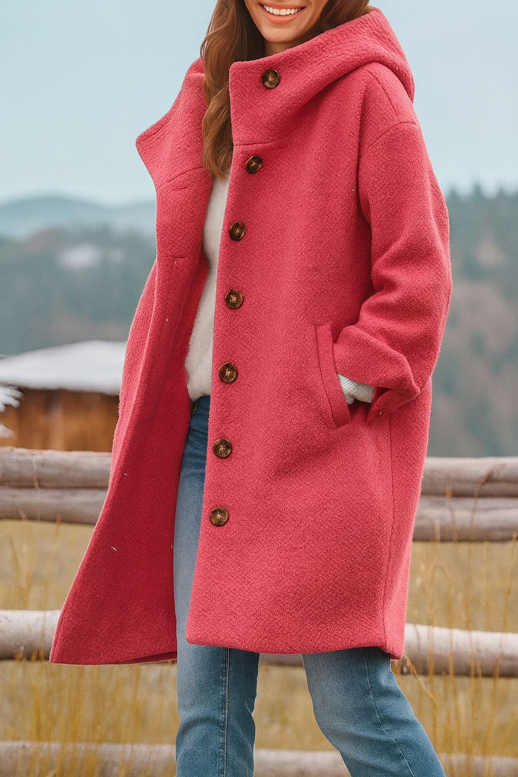 Kaia - Cappotto Casual con cappuccio Stiloso