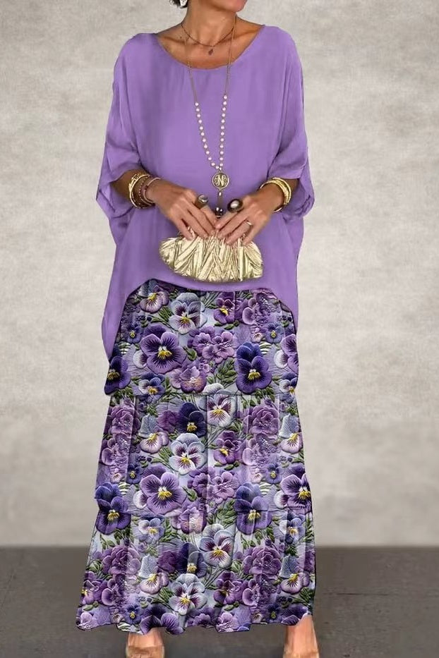 Abito Mantilla Nora - Flor Viola