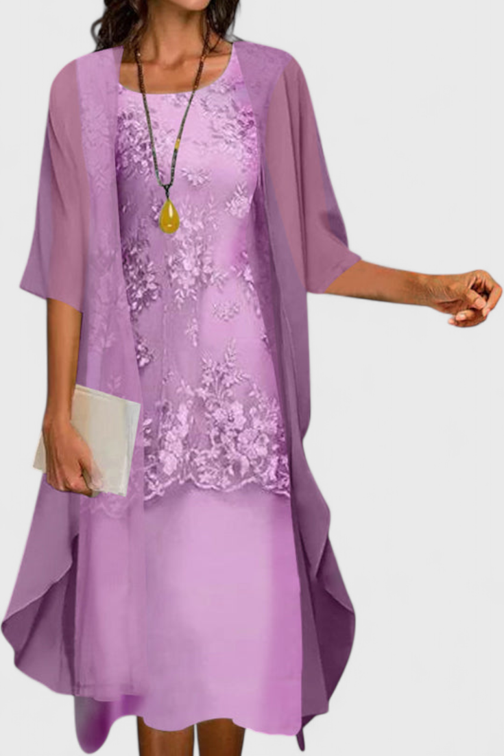 Apolline Abito Completo elegante in chiffon con Design Senza tempo