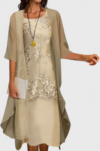 Apolline Abito Completo elegante in chiffon con Design Senza tempo