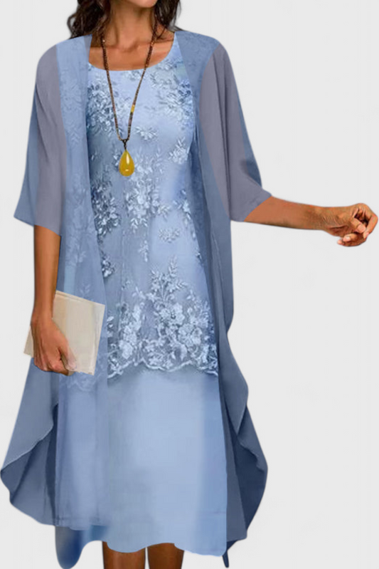 Apolline Abito Completo elegante in chiffon con Design Senza tempo