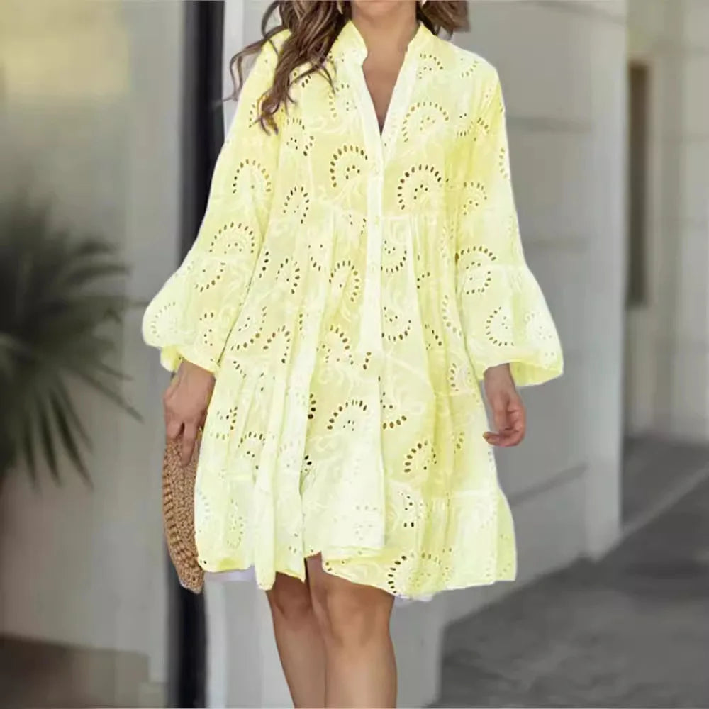 Robe Midi in pizzo Rosa - Eleganza Senza tempo