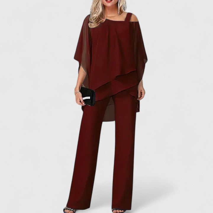 JOCELYN – SET DUE PEZZI ELEGANTE CON DRAPPEGGIATO