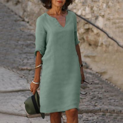 Silvia™ - Abito senza tempo con scollo a V che copre il pancia