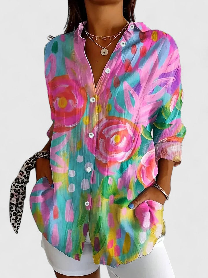 Anica - Blusa Artistica Vivaz con bottoni