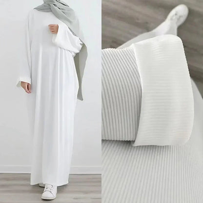 Ariane - Abaya Elegante di Maglia con Cintura e Tasche Laterales