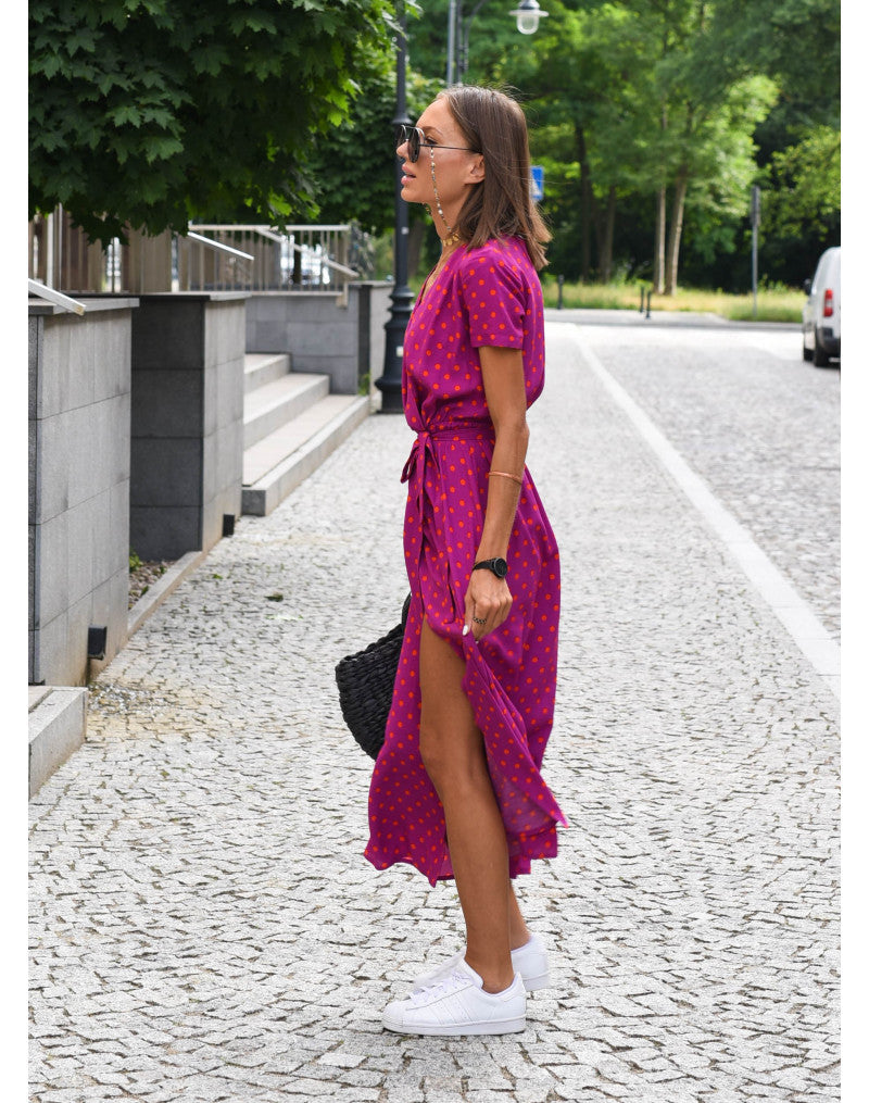 Alina – Abito Midi Envolvente Floreale