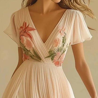 Amelia | Abiti da festa Elegantes con Vita Alta e scollo a V