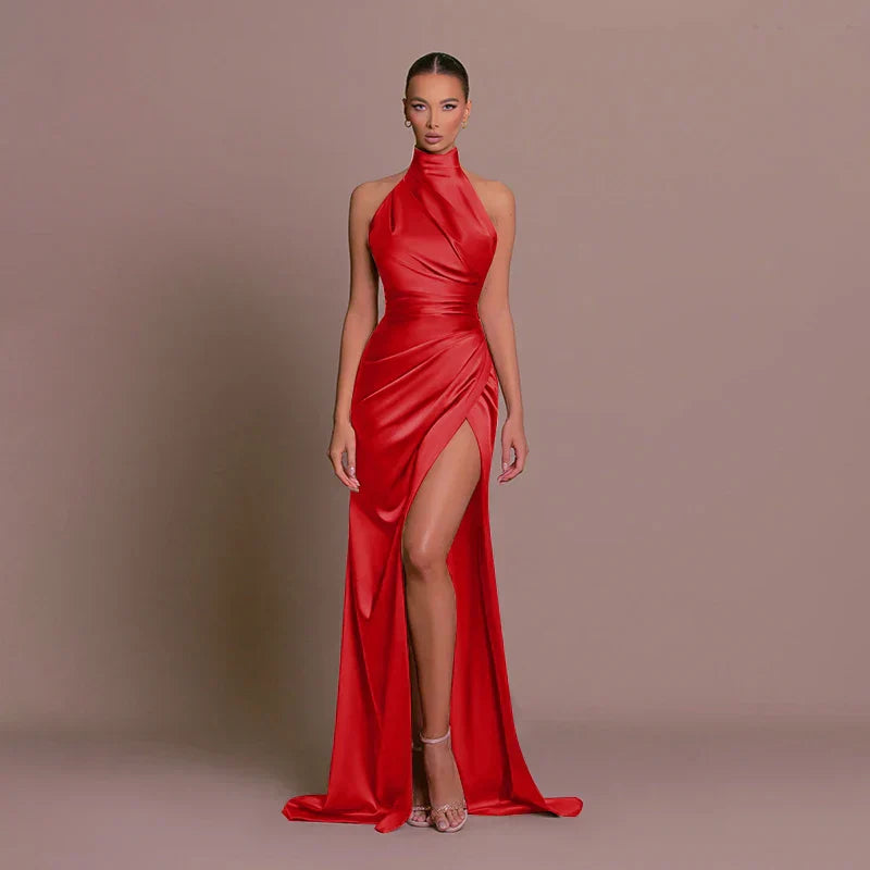 Cleo - Abito maxi Con Spacco Elegante