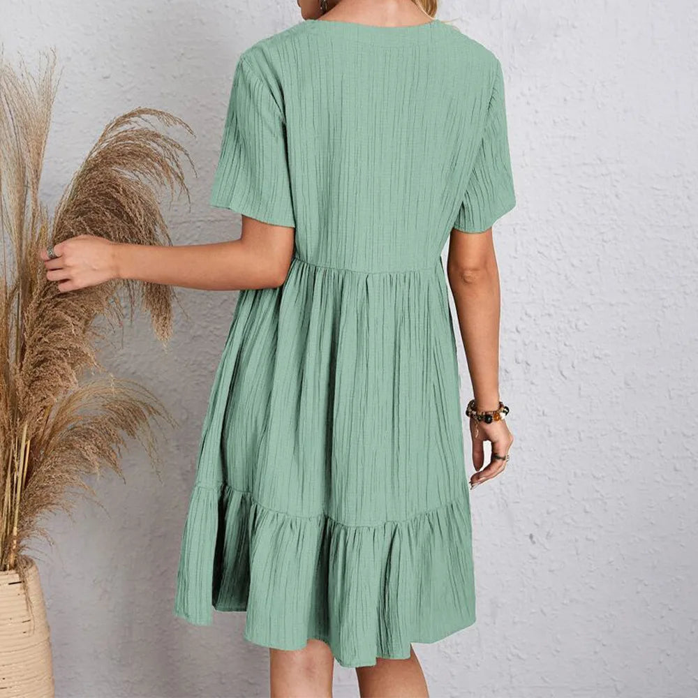 Hadley - Mini abito boho chic con volant