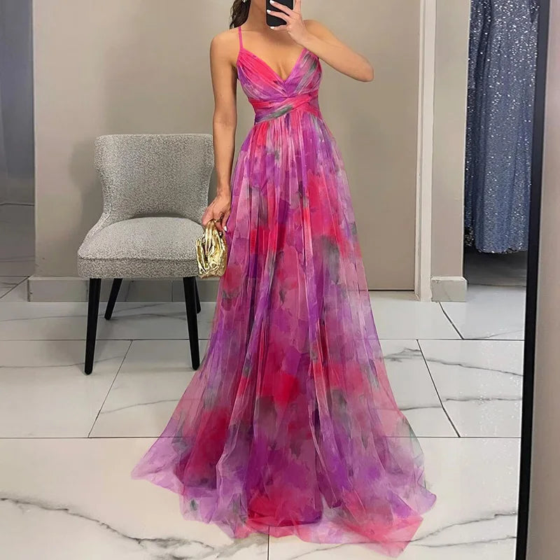 Jennifer | Abito maxi Floreale Elegante
