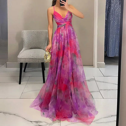 Jennifer | Abito maxi Floreale Elegante