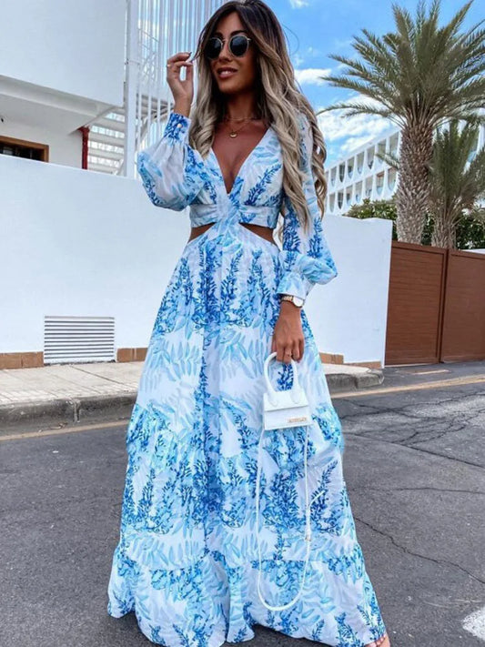 Abito Maxi con scollo a V Amélie