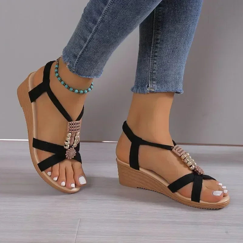 Jacobella - Sandalo con Zeppa Elegante