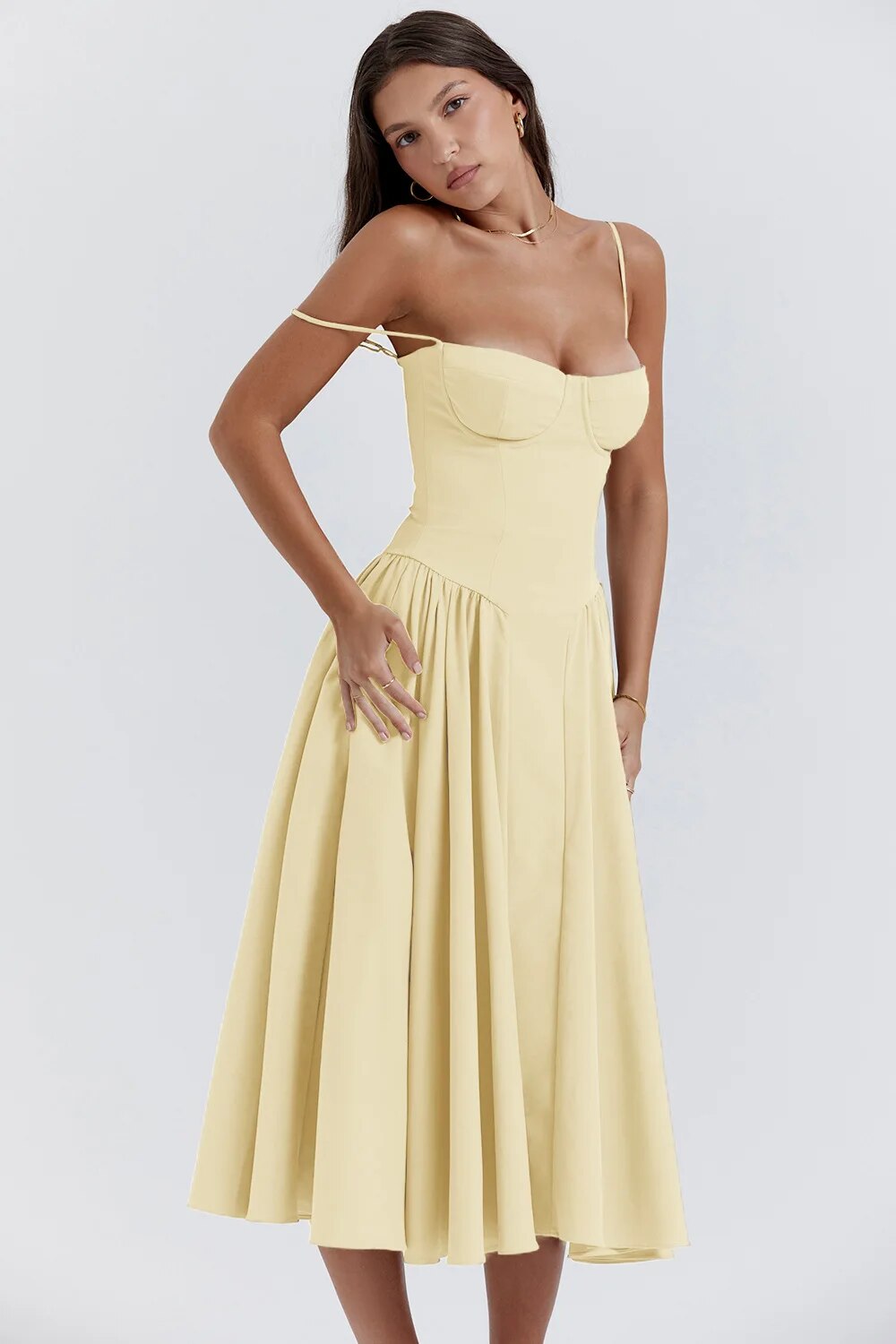 Elara | Abito con spalline con corsetto