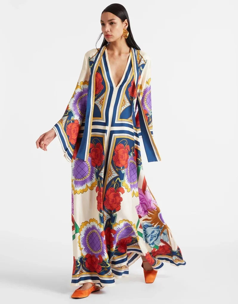 Abito maxi Floreale Esculpido Eleganza™