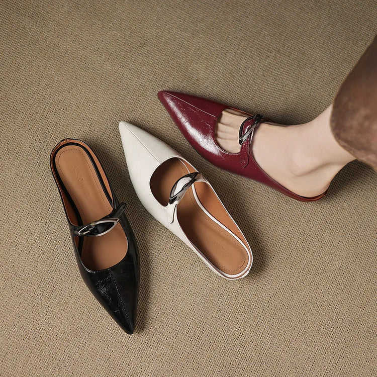 Clara – Mules in pelle naturale