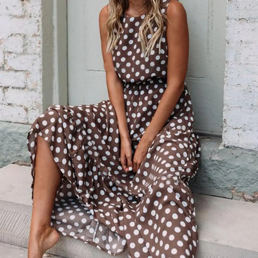 Abito Maxi con Pois Capri