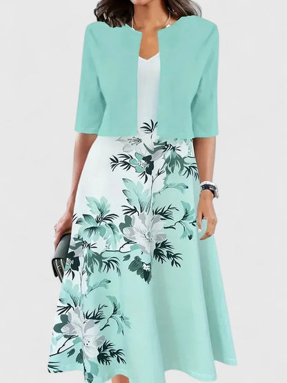 AURORA – ABITO MIDI ELEGANZA IN FLOR