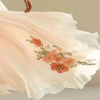 Amelia | Elegante Abito di Festa con Vita alta e Scollo a V