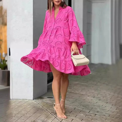 Robe Midi in pizzo Rosa - Eleganza Senza tempo