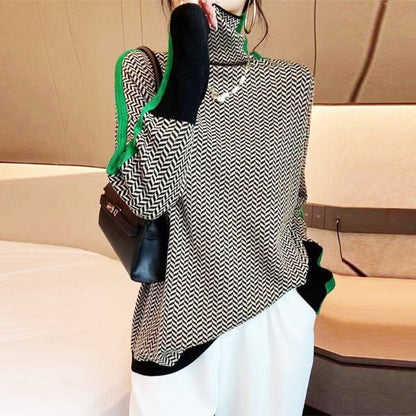 Eleanor | Maglione a collo alto con Design di Spiga