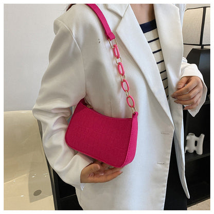Magnella | Borsa Elegante di spalla con design di pelle effetto coccodrillo