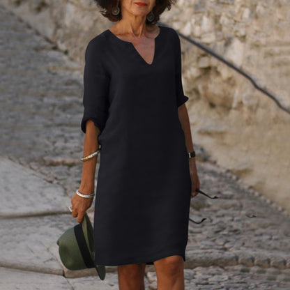 Silvia™ - Abito senza tempo con scollo a V che copre il pancia