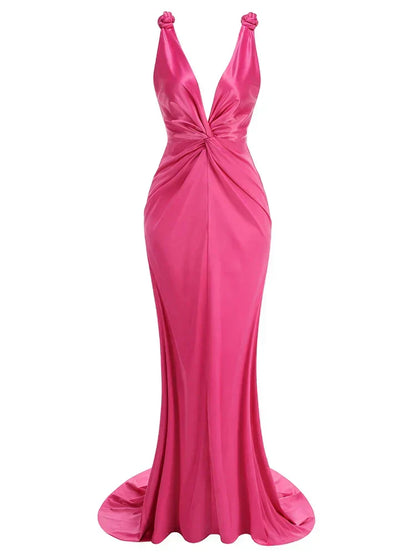 Zoey | Abito maxi Senza maniche con Pliegues Eleganti