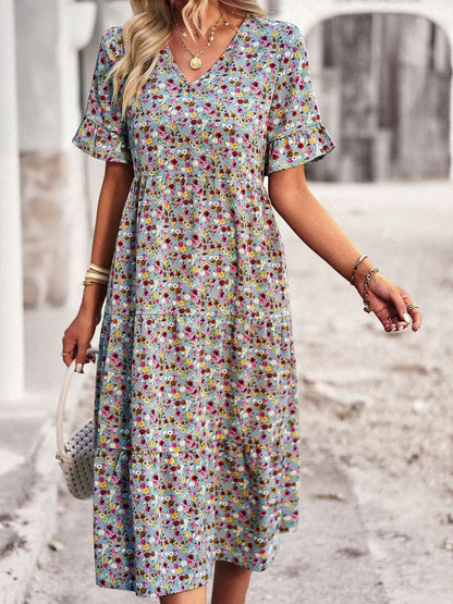 Layla™ - Abito Stampato Elegante con scollo a V