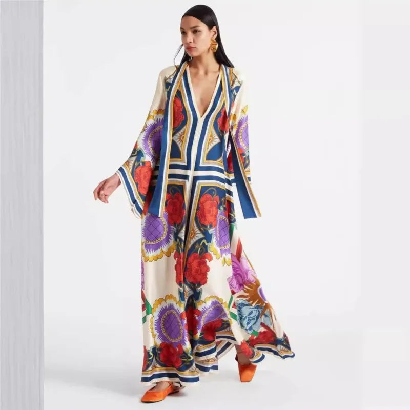 Abito maxi Floreale Esculpido Eleganza™