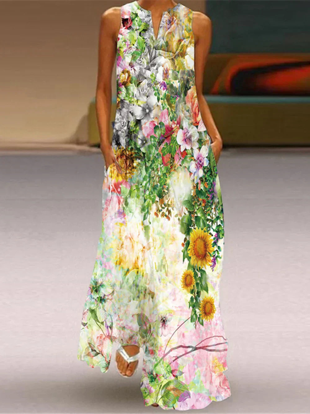 MONICA – ABITO MAXI FLORECER IN SILENCIO