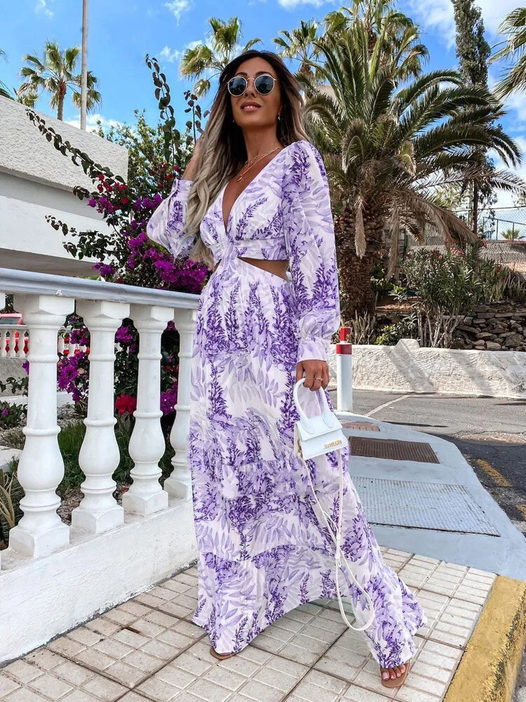 Abito Maxi con scollo a V Amélie