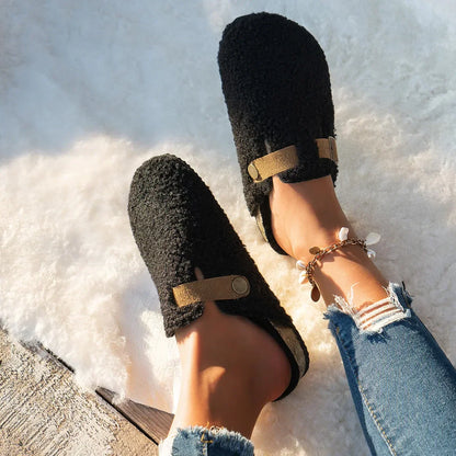 Sneakers di Casa da donna con Detalle di Fibbia e Comfort Morbida e Acogedora