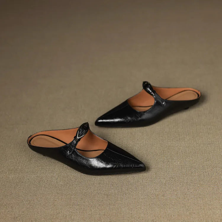 Clara – Mules in pelle naturale
