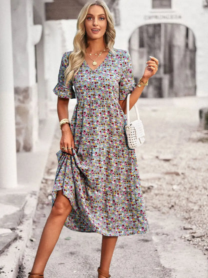 Layla™ - Abito Impreso Elegante con Scollo a V