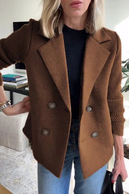 Amora™ | Blazer elegante con maniche in maglia