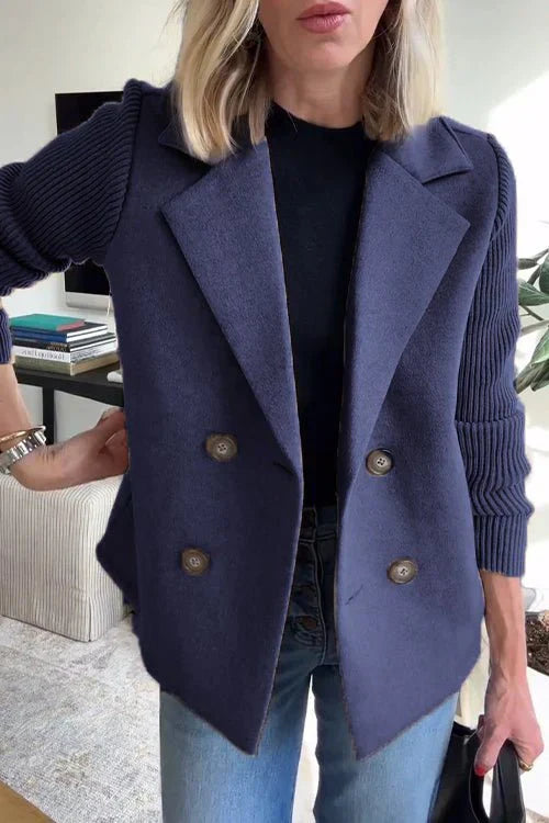 Amora™ | Blazer elegante con maniche in maglia