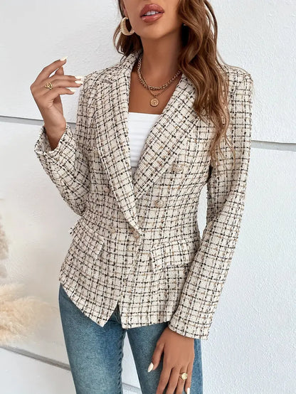 Jalu™ | Blazer di doble botonadura con stampa a quadri