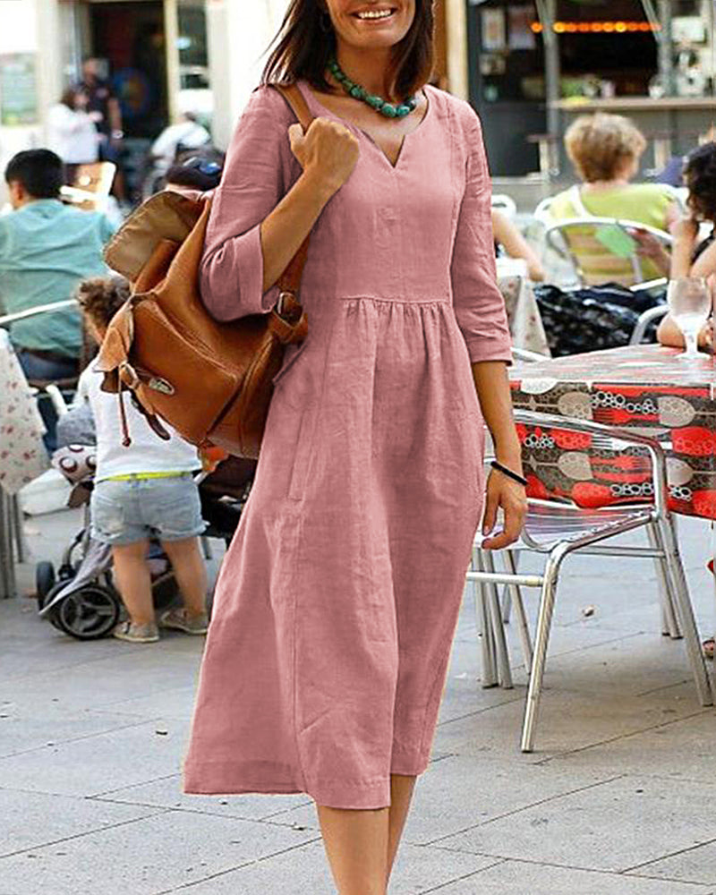 Rosalinde - Abito elegante di vita alta e taglio fluido