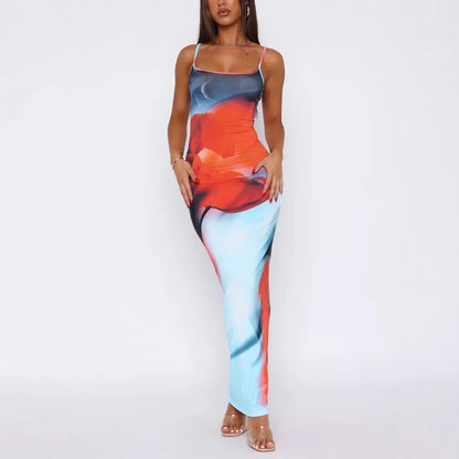 Ione - Abito Maxi Tubo Stampato Chic