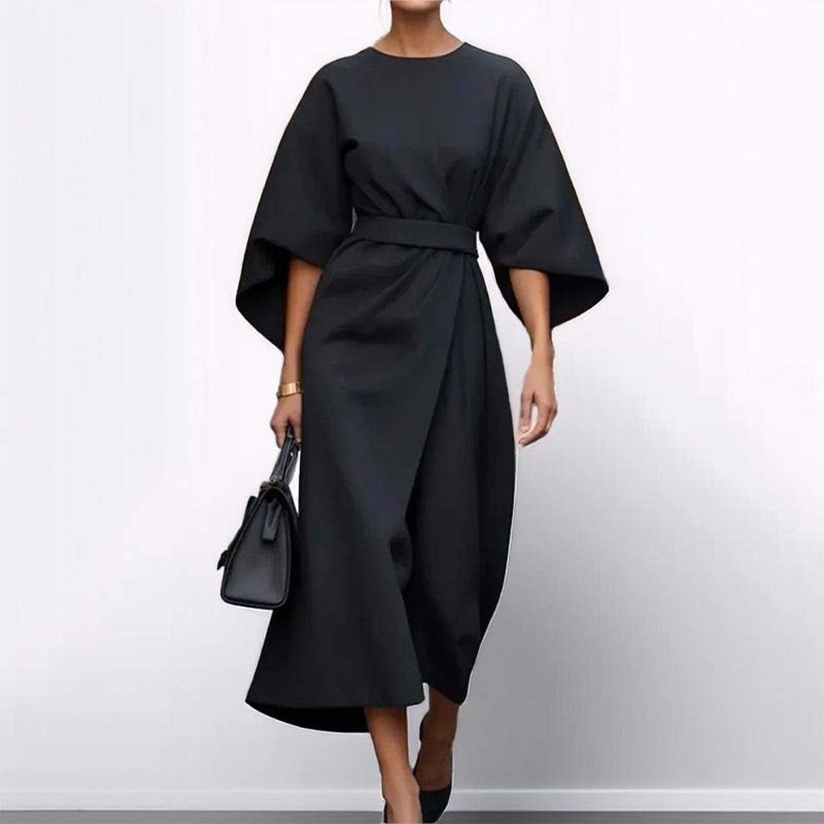 Robe Lunga Elegante Manica Murciélago