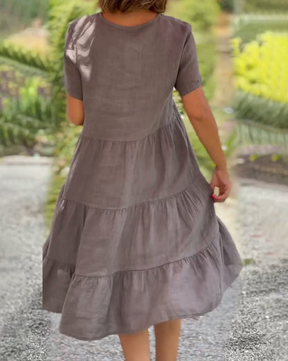 Samantha | Abito di Viento con Scollo a V e Tasche